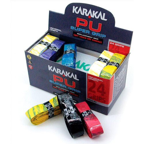 Karakal Grip PU Super Grip, conjunto de 24, multicolor para ténis