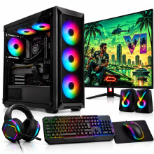 Fast Gaming Intel Core i5 PC Bundle with 16GB RAM, NVIDIA GT730 4GB Graphics, 128GB SSD + 1TB HDD, Windows 10 Pro, Keyboard, Mouse, Monitor & Speakers