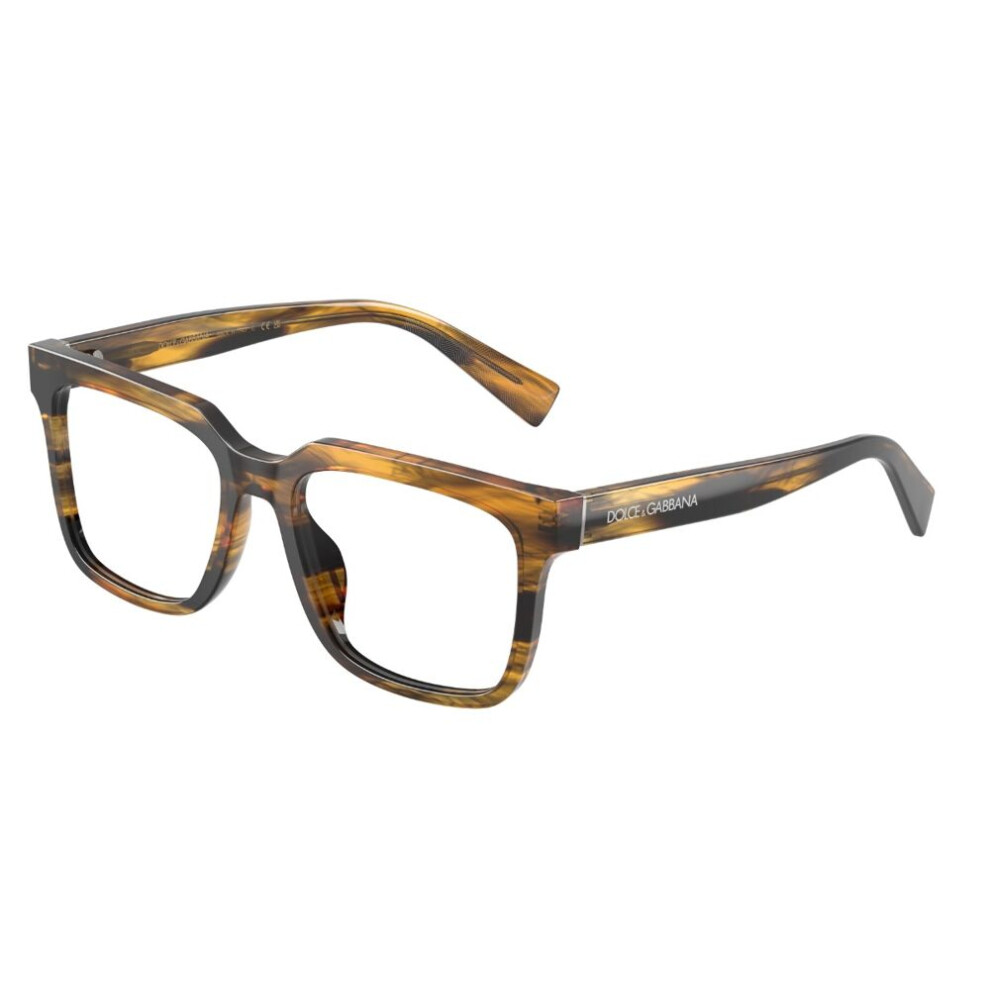 Dolce & Gabbana Dg3422 3063 Man Optical Frames Acetate Turtle Transparent Squared Normal - Image 2