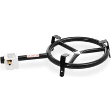 Vaello difusor de fogo Paellero, 1 anel de 200 mm, preto, para cozinhar no exterior