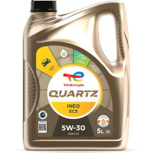 Total Quartz Ineo ECS 5W-30, Óleo Lubrificante de Motor Sintético, 5 Litros, Para Motores Diesel e Gasolina