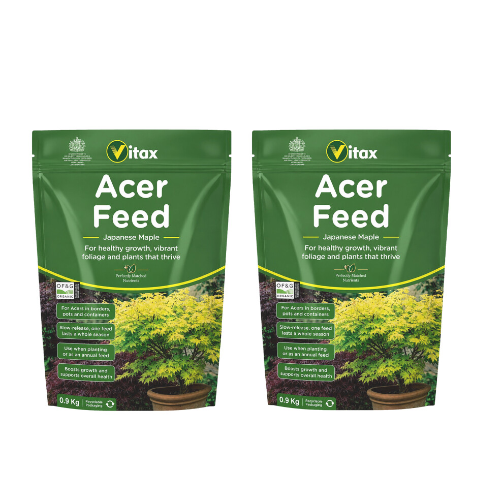 Vitax Acer Feed 0.9Kg X2 For Japanese Maple