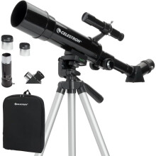 Celestron Travel Scope 50, Kit de telescópio refrator portátil, com mochila, preto