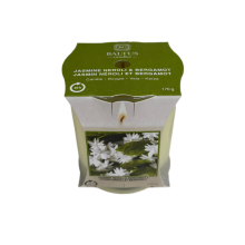 Scented Candle 170g Jar Jasmine Neroli Bergamot Single Wick 45hrs Glass Cup Gift