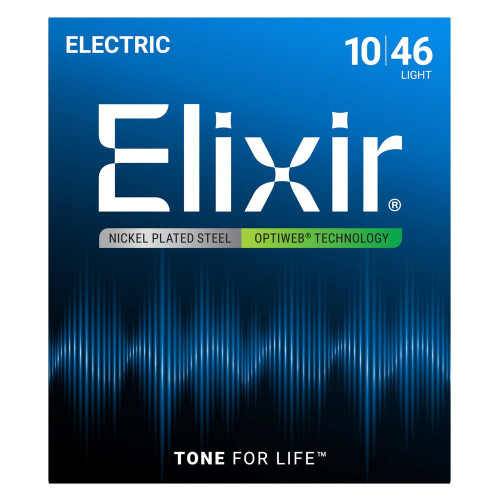 Elixir 19052 Optiweb Light - electric guitar strings (10-46)