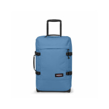 Eastpak Tranverz S Cabin Suitcase 42L (51x32.5x24cm), Rolling, Double Compartments, Telescopic Handle, TSA Lock - Aviator Blue