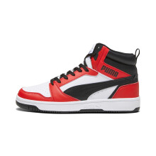 Puma Unisex Adults Rebound V6 Sneakers, Puma White-Puma Black-For All Time Red, 13 UK