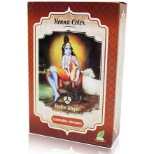 Henna Radhe Shyam, corante de cabelo em pó, castanho escuro, 100 g, natural