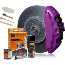 Foliatec 2179 Pintura para Pinça de Travão, Cinzento Brilhante, conjunto de 2 x 400 ml