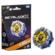 Beyblade X Starter Pack Seize Jaguar HN UX Infinity, competition tops and launcher, for ages 8 and up.