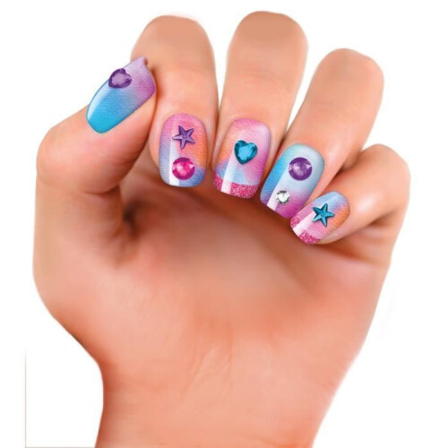 LEXIBOOK - Set mit glitzernden Tattoos und glitzerndem Nageldesign 2