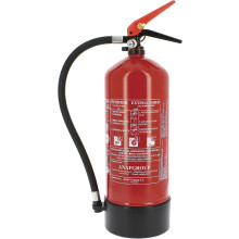 Extintor de alta eficácia 6kg de pó, com suporte de aço para parede, base de PVC e sinal fotoluminescente A4