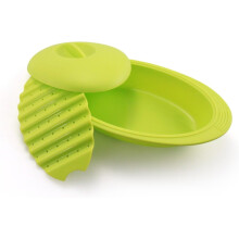 Sivita estufa de vapor em silicone, 28 cm, verde, para micro-ondas, forno ou fritadeira de ar