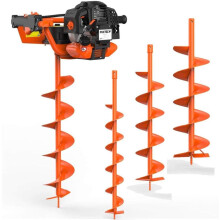 FUXTEC FX-EB152 perfurador de solo a gasolina, motor de 2 tempos 3CV 52CC, com 3 brocas de 100/150/200mm para jardim