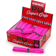 Karakal Super Grip, fita de agarre autoadesiva de poliuretano, conjunto de 24 unidades, rosa, para badminton, squash e ténis