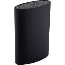San Ignacio, Bloco Universal para Facas, 15.6x6.6x22cm, PET resistente, Preto