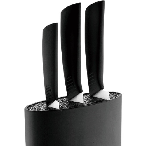 San Ignacio, Bloco Universal para Facas, 15.6x6.6x22cm, PET resistente, Preto 1