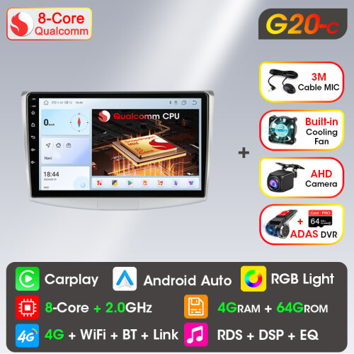 Srnubi Autoradio für VW Passat B6 B7 CC 2010-2015, Multimedia Player mit Carplay, Android Auto, GPS Navigation