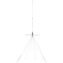 Tram 1411, Antena de Base Super Discone, 300W/200W, 25 MHz a 1300 MHz, Aço Inoxidável, Bandas CB
