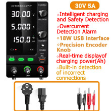 Alimentation de laboratoire réglable, 30V 5A 150W 220V AC, chargeur de batterie intelligent avec protection OCP