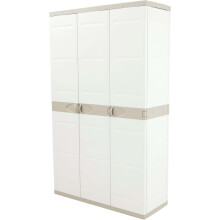 Plastiken Titanium, armário, plástico, bege, 105x44x176 cm, para cozinha ou garagem