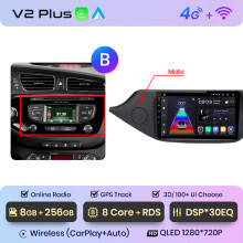 Junsun Autoradio für Kia Ceed JD 2012-2018, Android 12, drahtloses CarPlay/Android Auto, V1 Plus(8G 256G)3D B