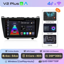 Junsun Autoradio V1 Plus für Mazda 6 GH 2008-2015, kabelloses CarPlay und Android Auto, 4GB RAM + 64GB Speicher
