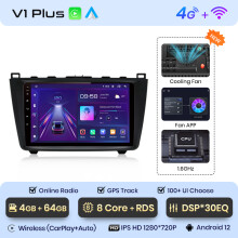 Junsun Autoradio für Mazda 6 GH 2008-2015, kabelloses CarPlay und Android Auto, 4GB RAM + 64GB Speicher, Android 12