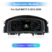 Junsun Digital Cluster Dashboard LCD Instrumentenanzeige für VW Passat B8 B6 Golf 7 Scirocco Tiguan
