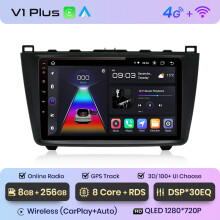 Junsun Autoradio, V1 Plus (8GB 256 GB) 3D, drahtloses CarPlay und Android Auto für Mazda 6 GH 2008-2015