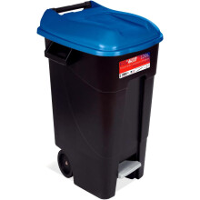 Tayg, contentor de resíduos Eco Tayg, 120 l, azul, com pedal e rodas