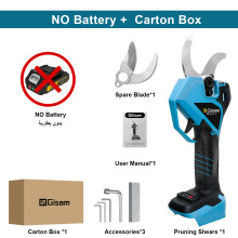 Gisam elektrische Astschere, kabellos, 3000W, 60mm Schnittkapazität, für Makita 18V Akku