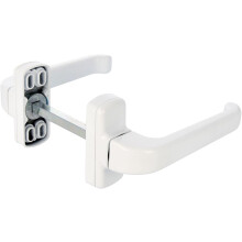Amig, conjunto de 2 puxadores de roseta para portas, modelo EPSILON, 132 x 70 mm, alumínio branco