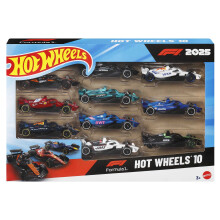 Formula 1 -kilpa-autosetti - 10 kappaleen pakkaus, mittakaavassa 1:64 autoja
