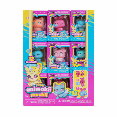 Yllätys Kawaii-minihahmo kapselilla ja ilmeillä