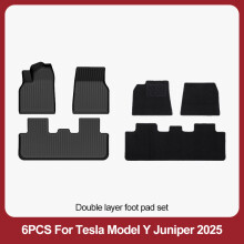 Tapis de sol TPE Premium pour Tesla Model Y Juniper 2025+, Lot de 6 pièces double couche