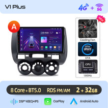 Junsun Autoradio, Multimedia-Stereoanlage, V1 Plus (2GB 32GB), für Honda Fit Jazz City 2002-2007