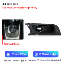 Junsun Autoradio, 8,8 Zoll Multimedia Player mit CarPlay und Android Auto, 13-16 LOW 4G 2-32GB für Audi A4 A4L B8