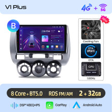 Junsun Autoradio, V1 Plus (2GB 32GB) B, kabelloses CarPlay & Android Auto, 2 DIN Multimedia-Stereoanlage mit GPS-Navigation