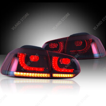 VLAND LED-Nachrüst-Rückleuchten für Golf MK6 2008-2014, 2er-Set, sequenzieller Blinker, LHD, rot