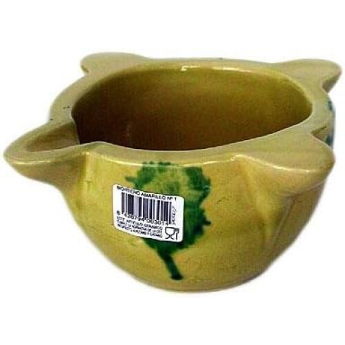 Mortero amarelo, nº 1, 22 cm