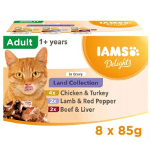 IAMS DELIGHTS Land Collection in Gravy box - wet cat food - 8x85g