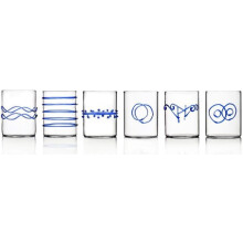 Ichendorf conjunto de 6 copos DECO BLU, 35 cl, vidro de borossilicato, feito à mão