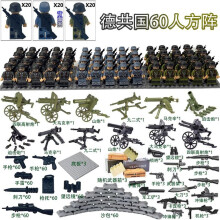(60PCS-A) War II the British and German armies Desert Military Sodiers Weapons Minifigures Kids Toys Gifts