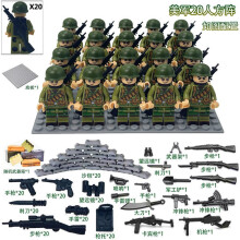 (20PCS-F) War II the British and German armies Desert Military Sodiers Weapons Minifigures Kids Toys Gifts