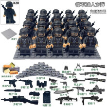 (20PCS-B) War II the British and German armies Desert Military Sodiers Weapons Minifigures Kids Toys Gifts
