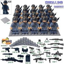 (20PCS-H) War II the British and German armies Desert Military Sodiers Weapons Minifigures Kids Toys Gifts