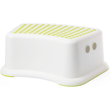 IKEA conjunto de 2 bancos infantis FÖRSIKTIG, branco e verde, com superfície antiderrapante