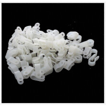 100 Pcs White Plastic Clip Clamp Fastener For 10mm Cable Wire Hose