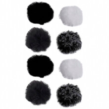 8pcs Universal Lavalier Microphone Furry Muff For Lapel Lavalier Mic